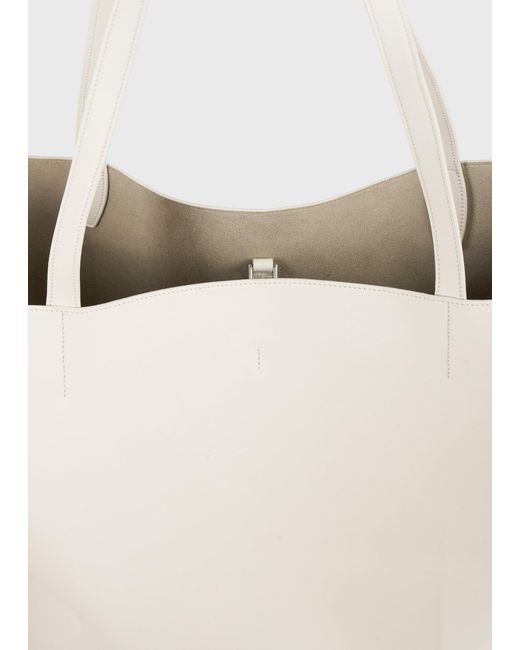 Totême  White Roam Leather Tote