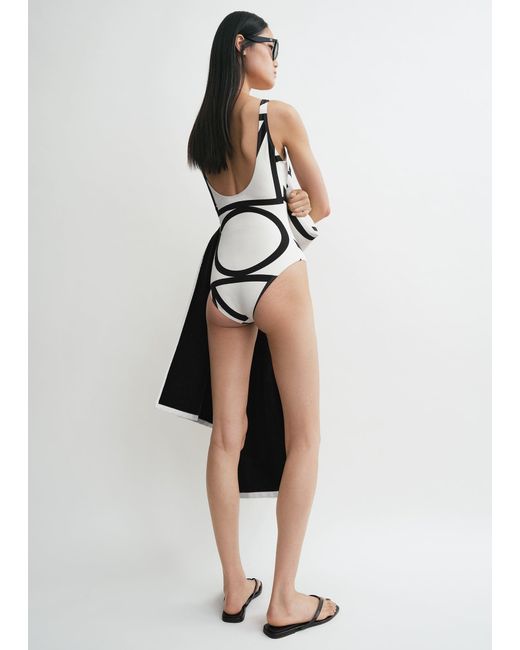 Totême White Monogram Swimsuit