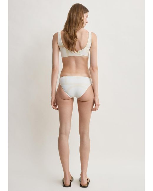 Totême White Monogram Bikini Bottoms