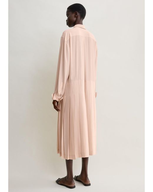 Totême  Natural Pleated Shirtdress