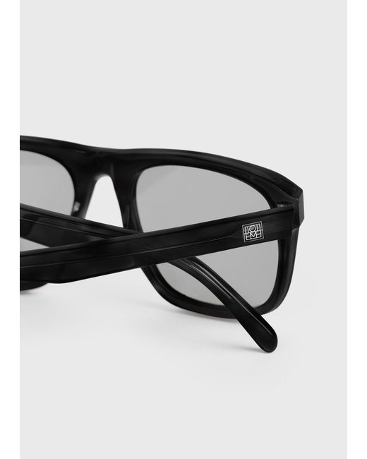 Totême Black Navigator Sunglasses