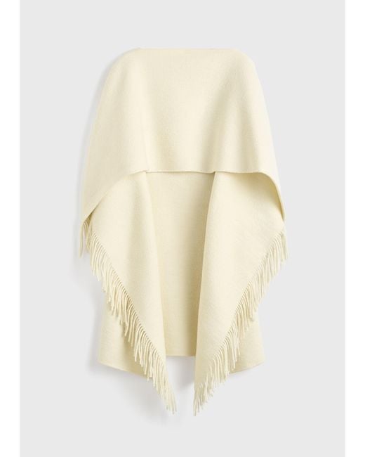 Totême Natural Fringed Poncho