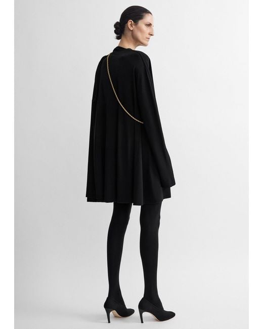 Totême Black Asymmetric Scarf Dress
