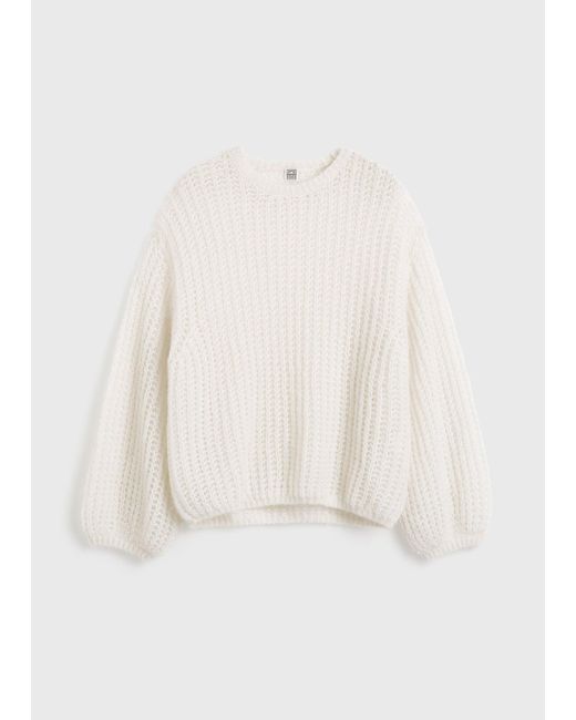 Totême White Puffed Knit Off
