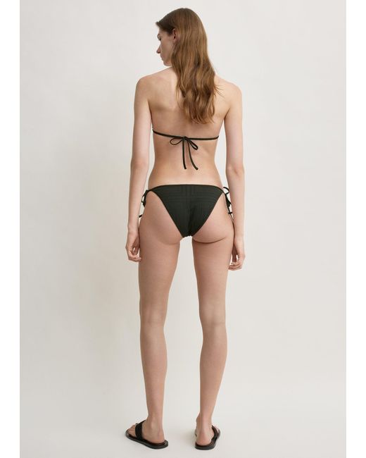 Totême Natural Monogram Pointelle Bikini Bottoms