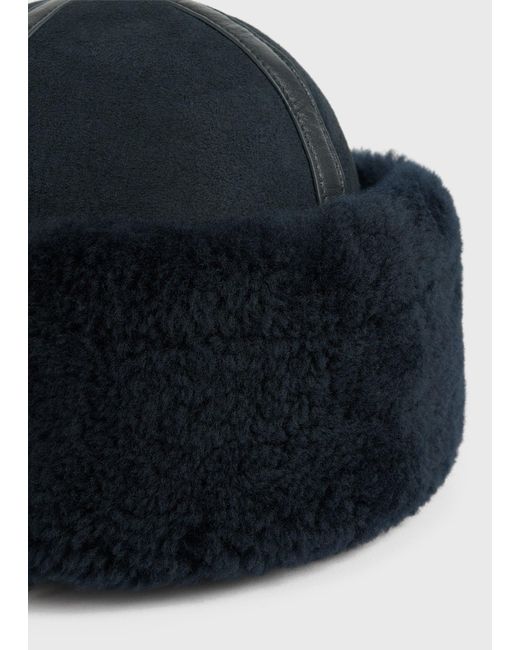 Totême  Blue Shearling Winter Hat