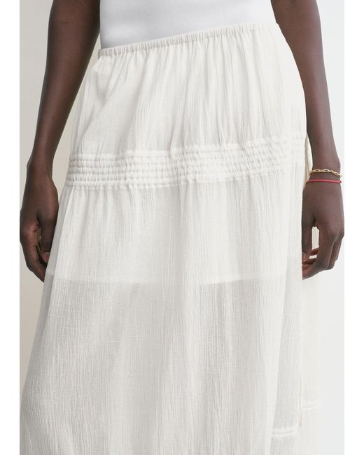 Totême  White Drawstring Skirt