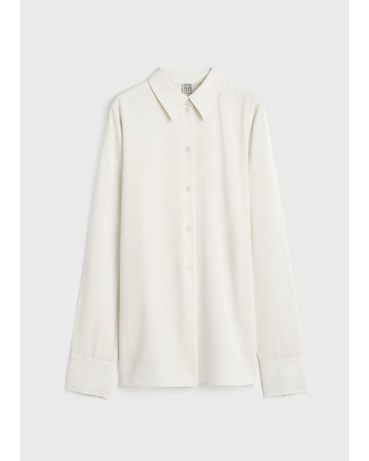 Totême White Lightweight Wool Shirt