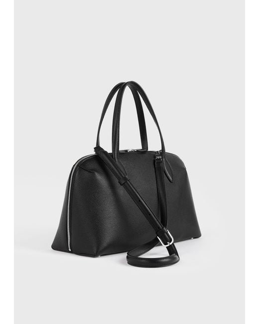 Totême Black Medium Grained-Leather Day Tote