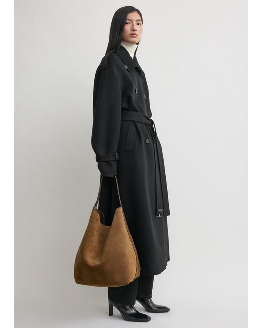 Totême Natural Belted Suede Tote
