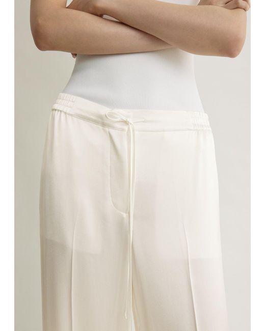 Totême Natural Satin Drawstring Trousers