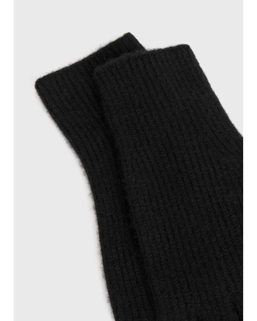 Totême  Black Cashmere Gloves