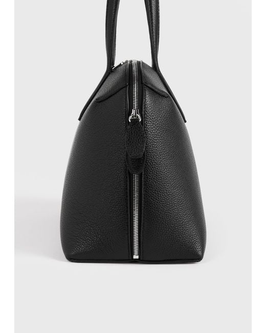 Totême Black Medium Grained-Leather Day Tote