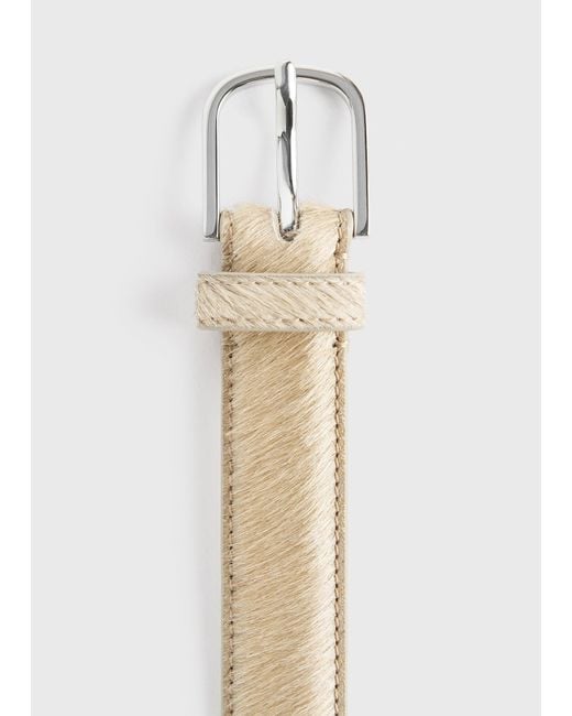 Totême White Pony Hair Belt