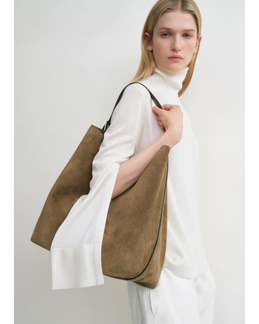 Totême  Natural Belted Suede Tote