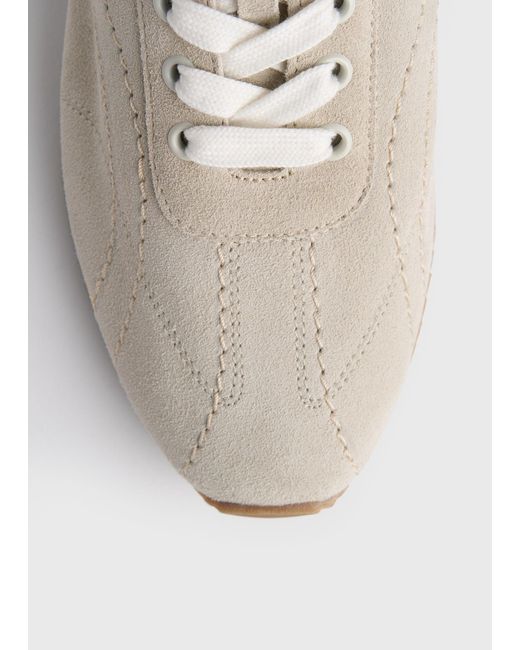 Totême  White Flex Suede Sneakers