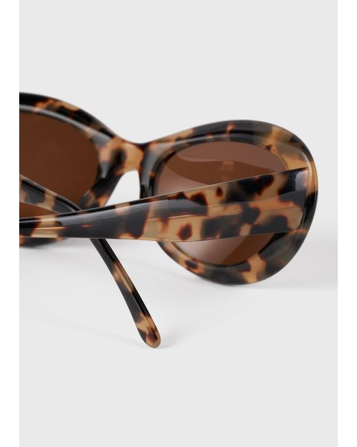 Totême Brown Oval Sunglasses
