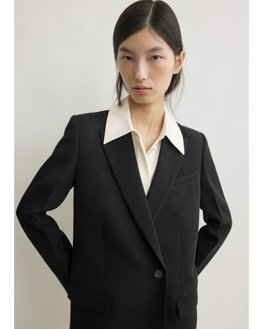 Totême Black Slim Tailored Blazer