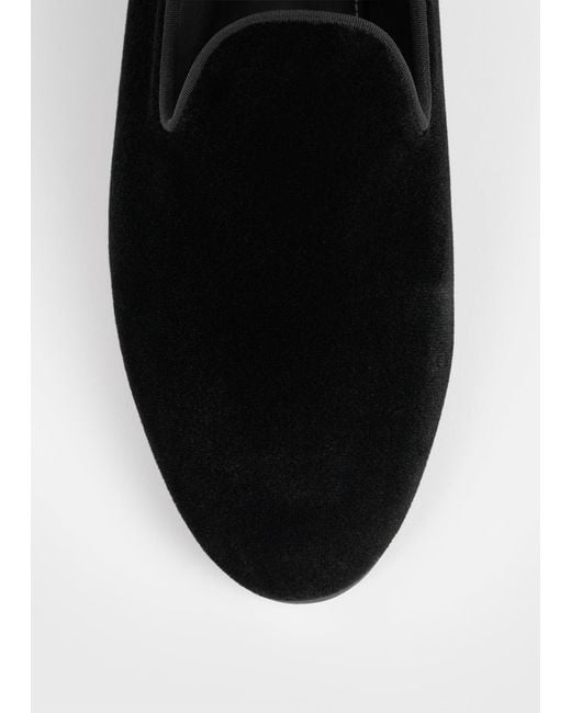 Totême White Velvet Loafers