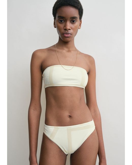 Totême White Monogram Bikini Bottoms