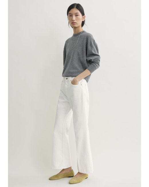 Totême White Kick Flare Denim