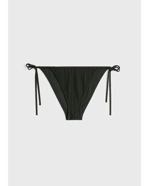 Totême Natural Monogram Pointelle Bikini Bottoms