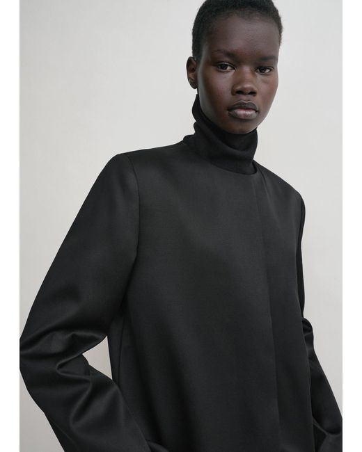 Totême  Black Chintz Coat