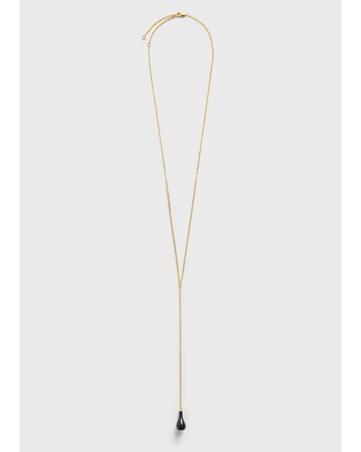 Totême White Onyx Drop Necklace