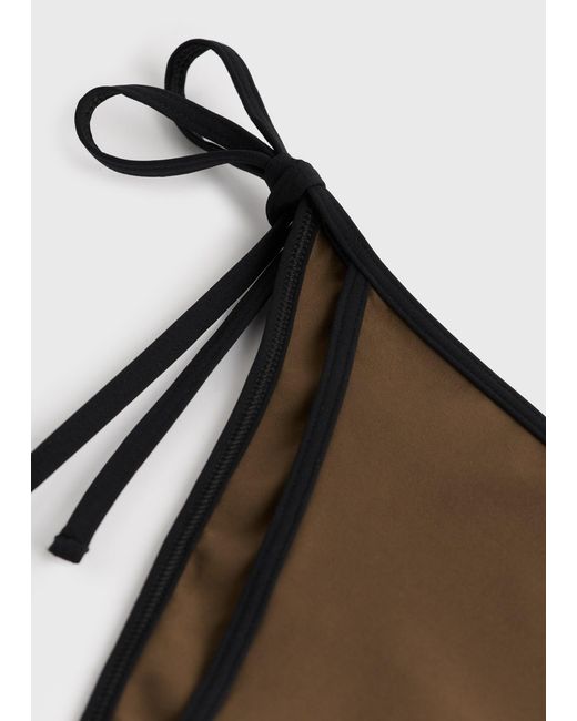 Totême Natural Stripe Tie Bikini Bottoms
