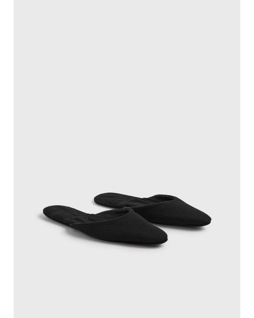Totême White Wool-Cashmere Lounge Slippers