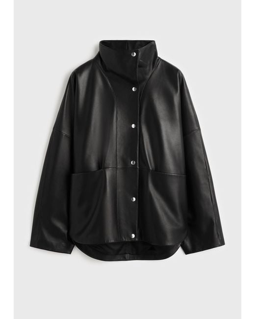 Totême Black Nappa Parachute Jacket