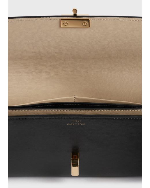 Totême  Black T-Lock Leather Wallet