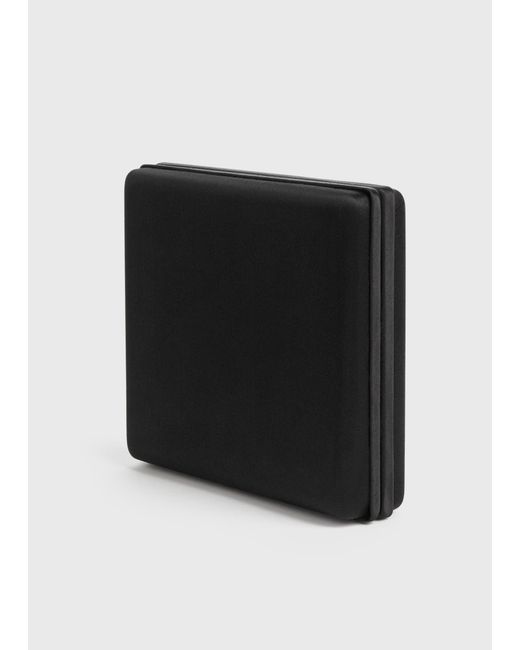 Totême Black Satin Box Clutch