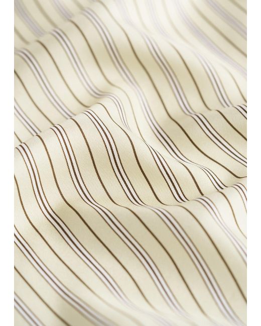 Totême Natural Striped Silk Scarf
