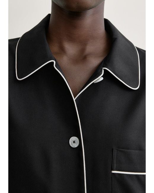 Totême Blue Piped Pj Top