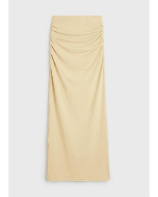Totême Natural Draped Jersey Skirt