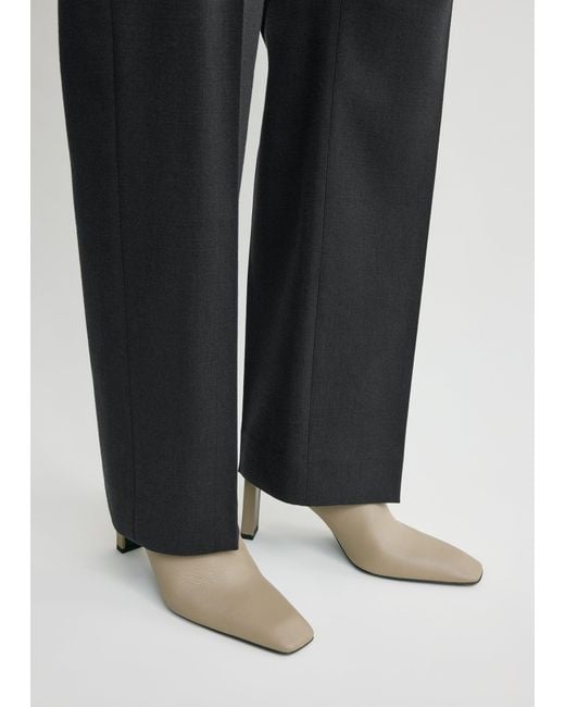 Totême White Bar Nappa Mules