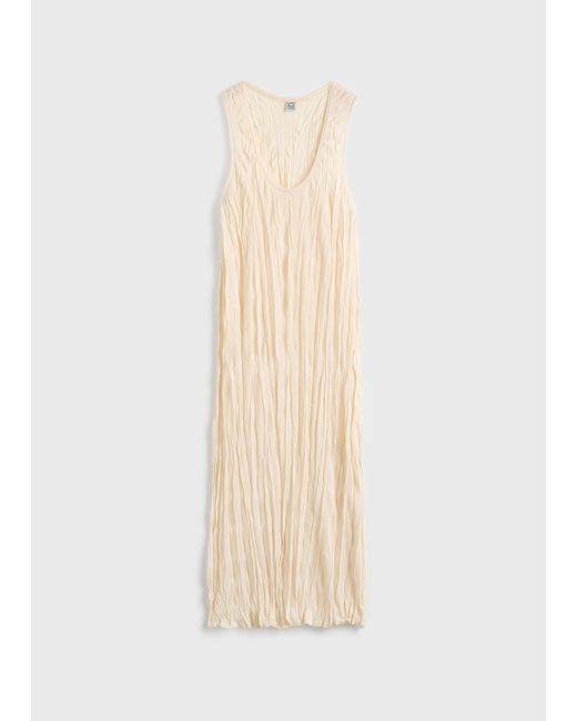 Totême Natural Crinkled Knit Tank Dress