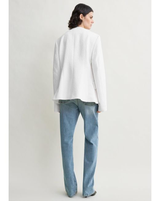 Totême Blue Jacquard Cotton Jacket