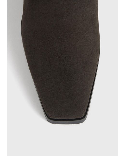 Totême Black Fold-Down Shearling Boots