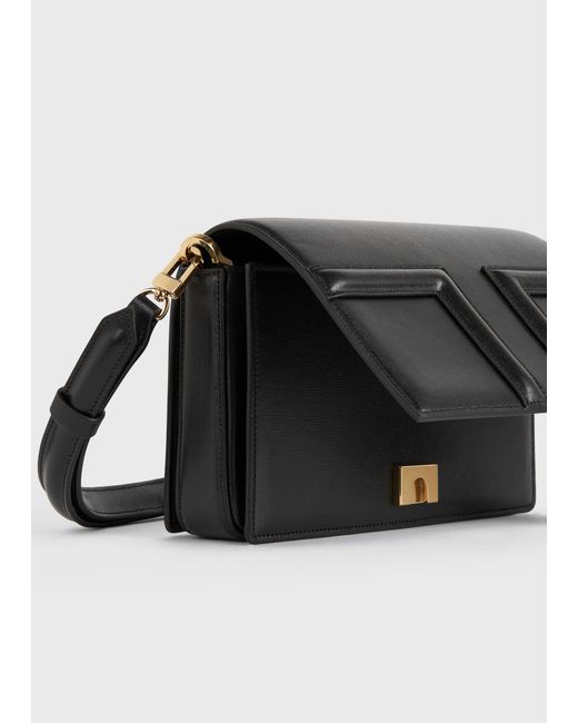 Totême  Black Mini T-Flap Leather Bag