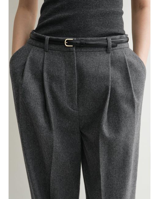 Totême Multicolor Double-Pleated Tailored Trousers