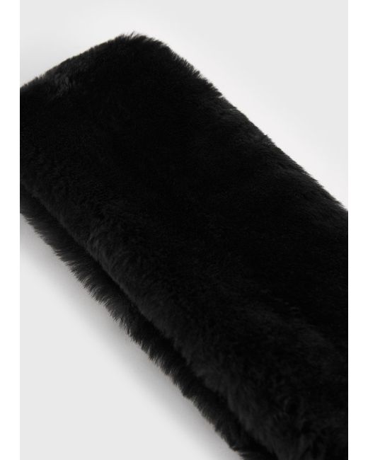 Totême Black Shearling Headband
