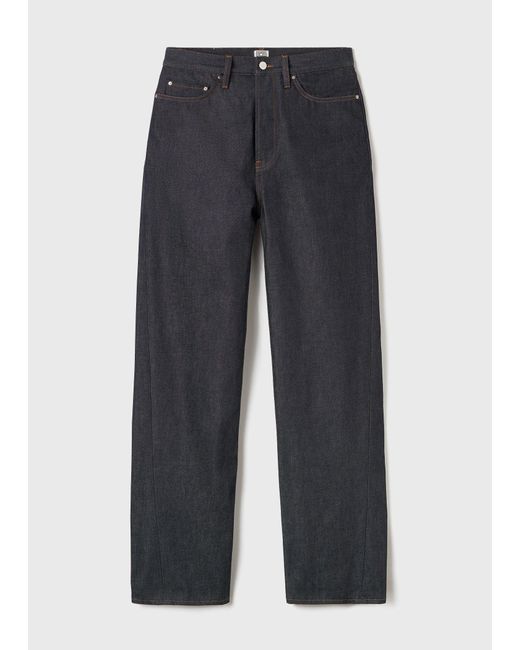 Totême  Blue Twisted Seam Denim Full Length