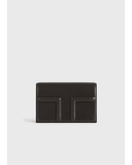 Totême  Black Mini T-Flap Leather Bag