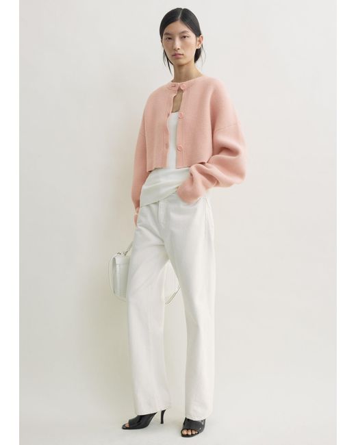 Totême Natural Cropped Oversized Cardigan