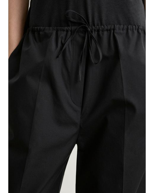Totême White Drawstring Cotton Trousers