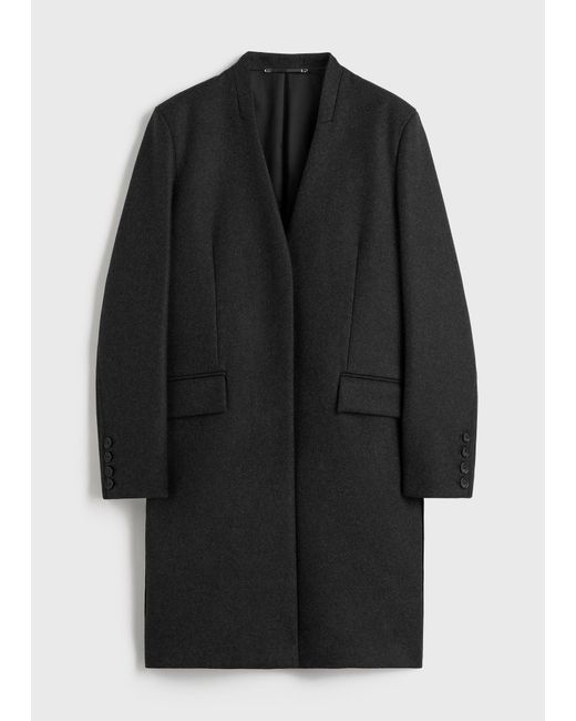 Totême  Black Deep Pleat Coat
