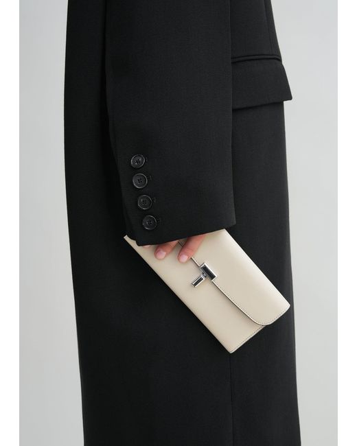 Totême Natural T-Lock Leather Wallet