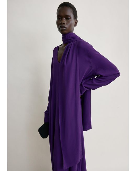 Totême Purple Rounded Neckline Dress